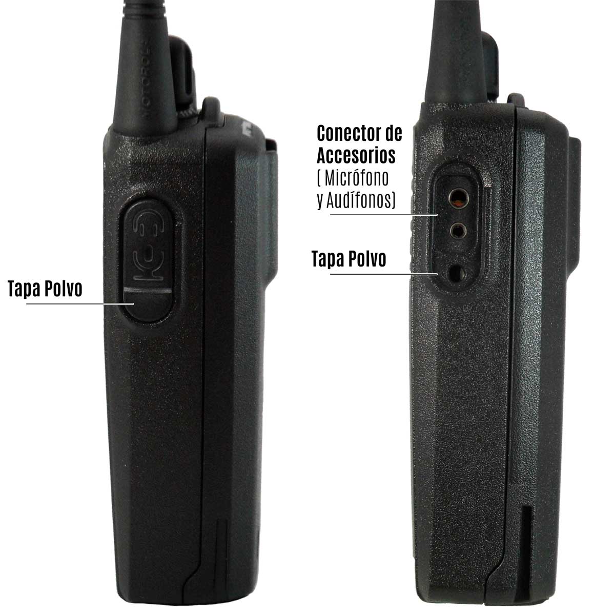 Radio Motorola EP350 MX Analógico LAH03RDC8AB7AN UHF 435-480 MHz sin pantalla y sin teclado