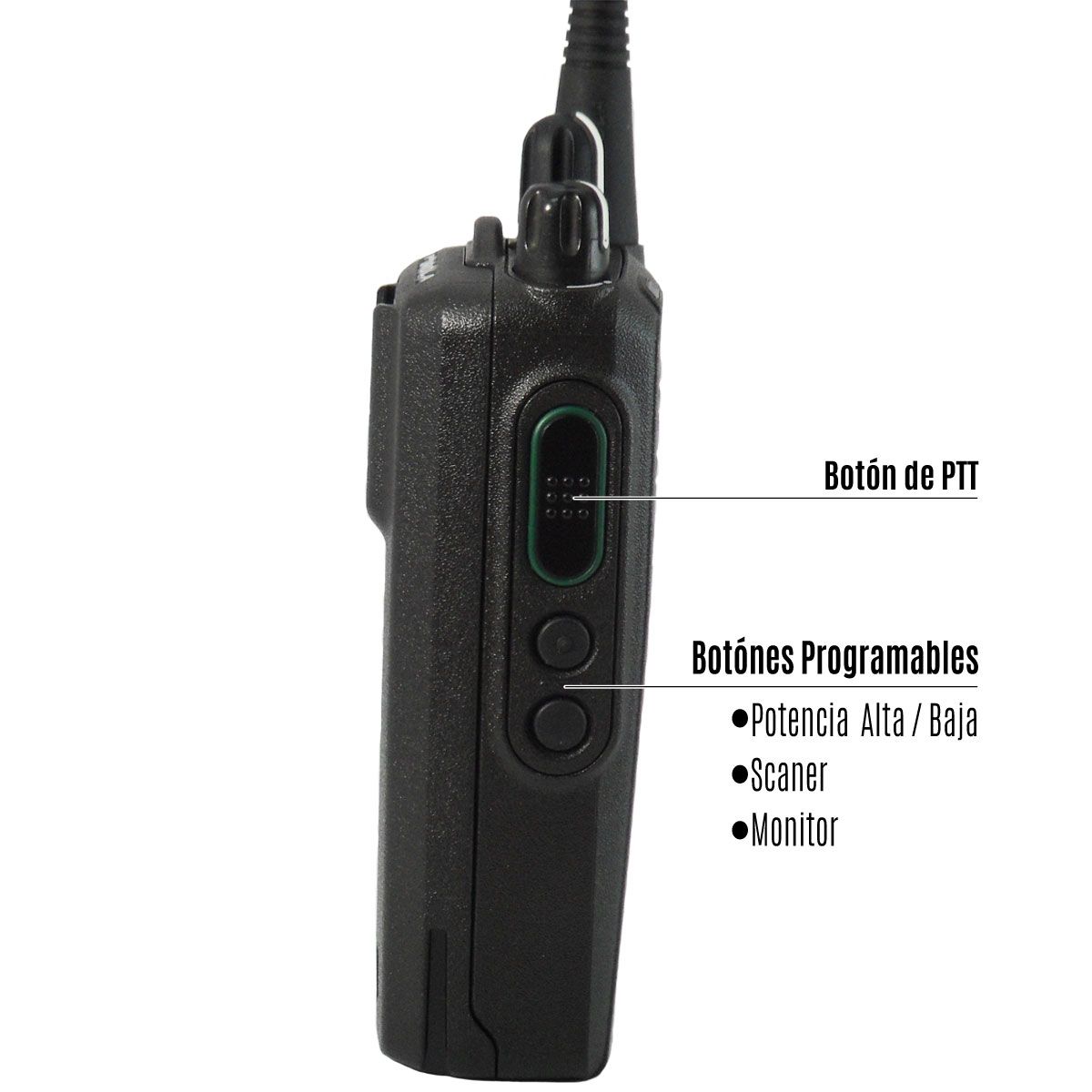 Radio Motorola EP350 MX Analógico LAH03RDC8AB7AN UHF 435-480 MHz sin pantalla y sin teclado