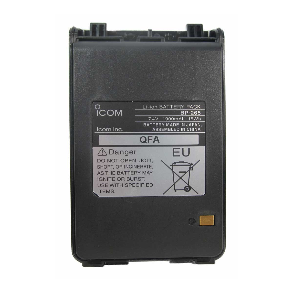 Batería Icom Li-Ion 1900 mAh para Radio IC-F3003 y IC-F4003 BP-265