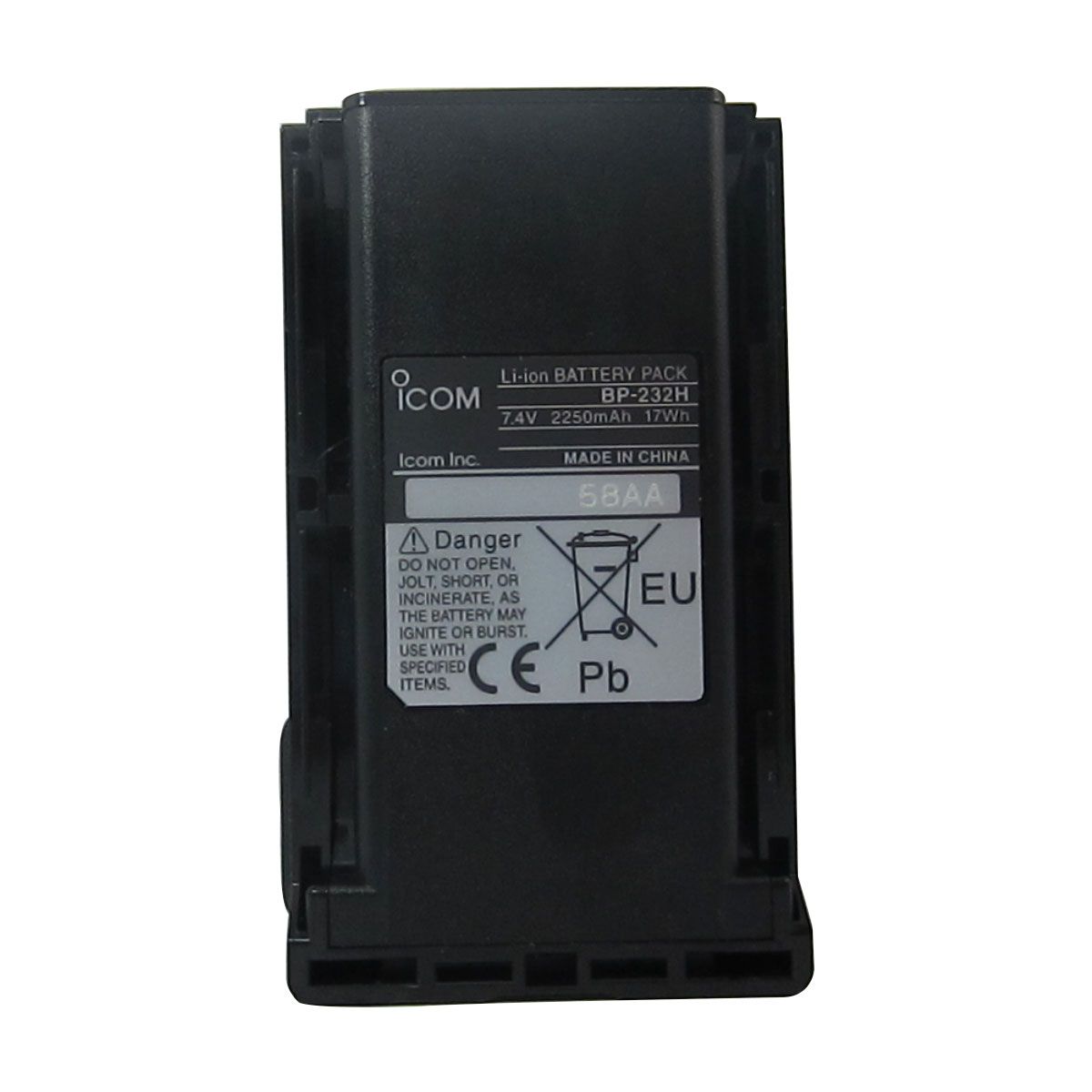 Batería Icom Li-Ion 2250 mAh para Radio IC-F3013 y IC-F4013 BP-232H