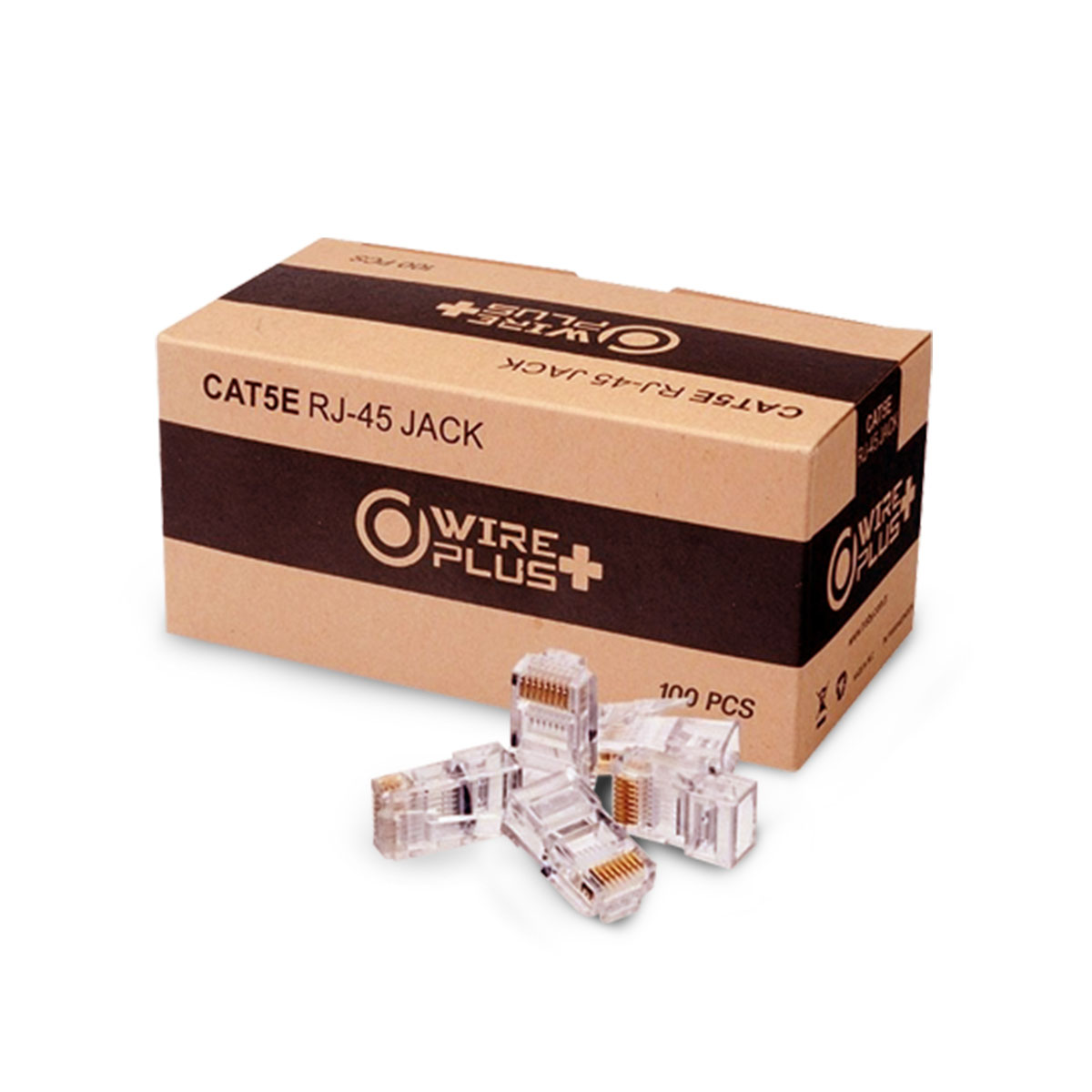 Conectores RJ45 Cat 5e Wireplus 100 Unidades