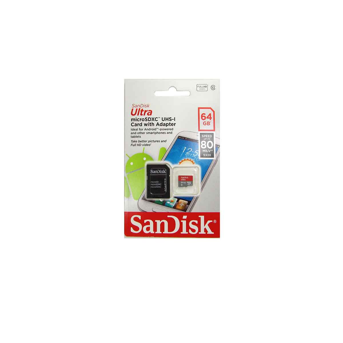 Memorias Micro SD 64GB SanDisk SDSQUNS-032G-GN3MA