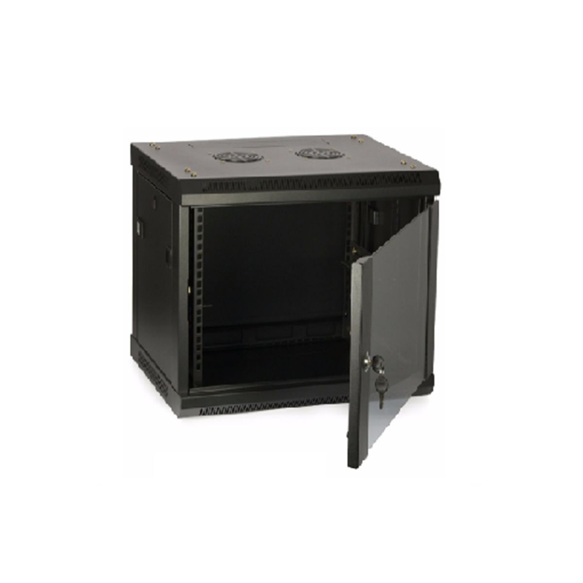 Rack gabinete de pared cerrado Wireplus de 9 U puerta de vidrio