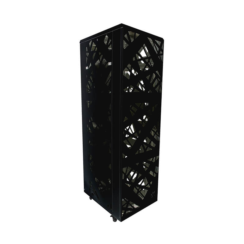 Rack gabinete de piso negro cerrado Metalnet de 42 U