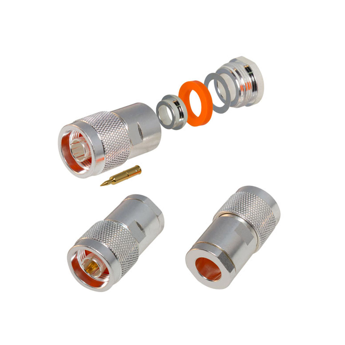 Conector de RF N-Macho para cable coaxial RG8