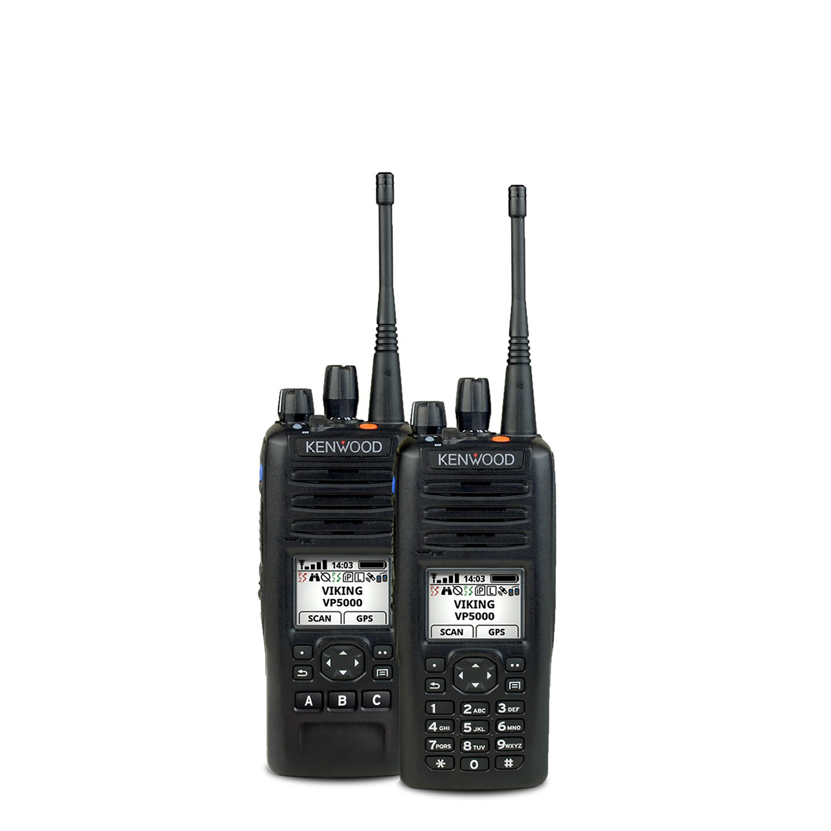 Radio EFJohnson Digital VIKING VP5000 700/800 MHz con teclado limitado