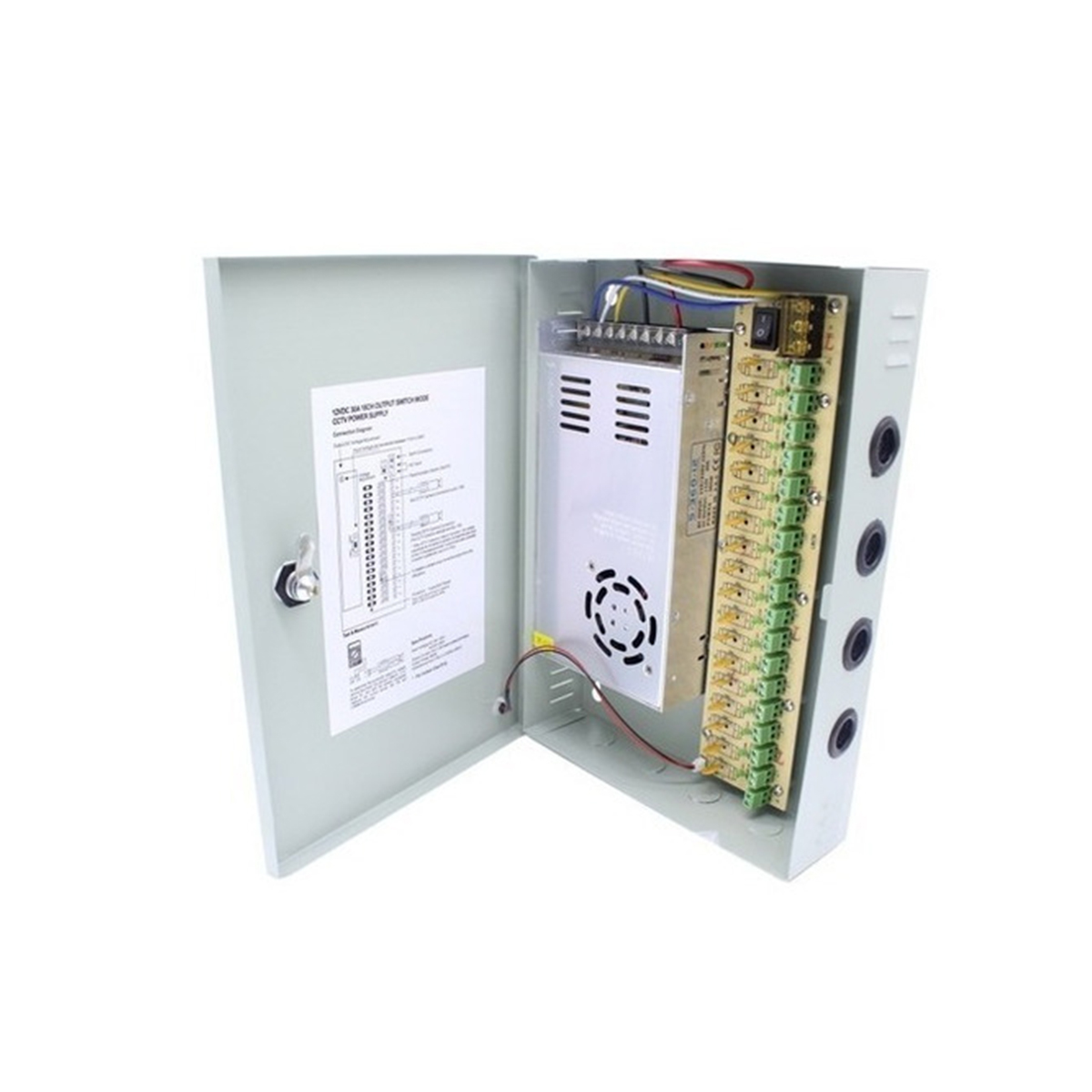 Fuente Centralizada 12V 30A 18 CANALES STC-FC30A18CH