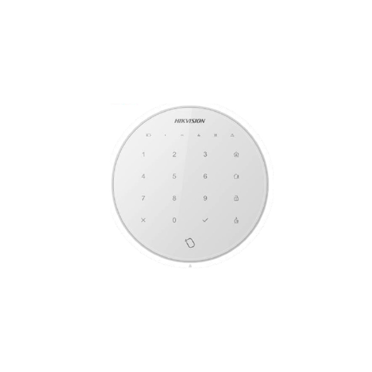 Teclado LED Hikvision DS-PKA-WLM-433-Blanco Inalámbrico para Panel de Alarma