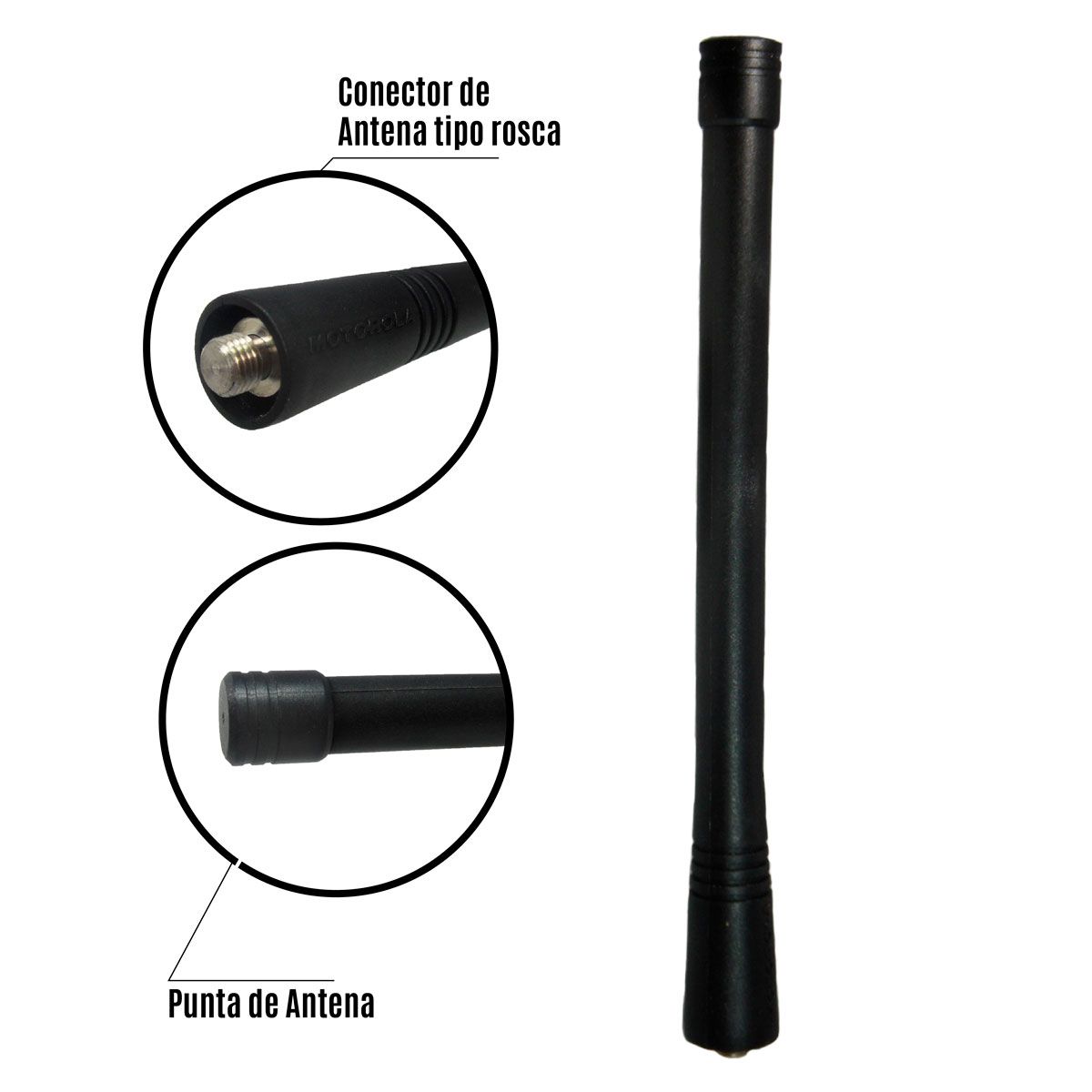 Antena Motorola para Radio DEP450 VHF Tipo Látigo NAD6502AR