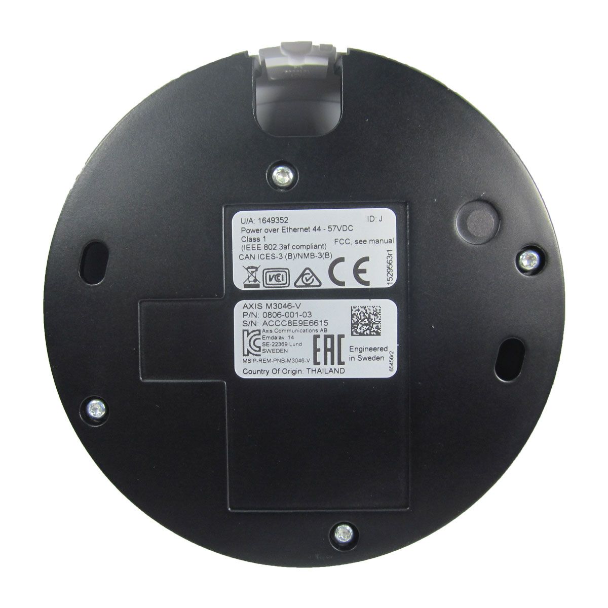 Cámara Axis IP Tipo Domo M3046-V  4MP
