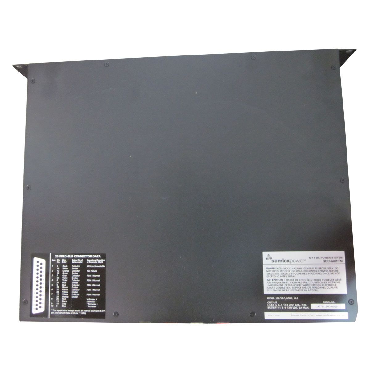 Fuente de alimentación Samlexamerica 60 amperios de batería N  1 / w SEC-60BRM